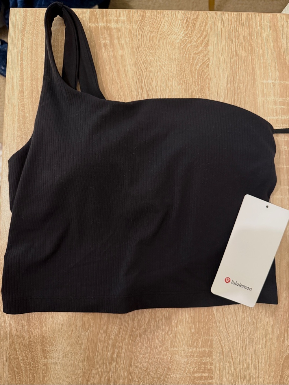 NWT Lululemon Ribbed Nulu Asymmetrical Yoga Tank in Black